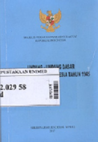 Image of Undang-undang dasar negara Republik Indonesia tahun 1945