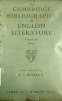 The Cambridge bibliography of english literature [vol.4]