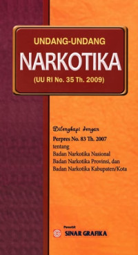 Undang-undang narkotika (UU RI No. 35 Th. 2009)