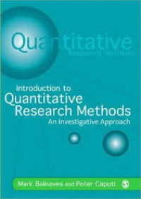Introduction to quantitative research methods : An investigative approach