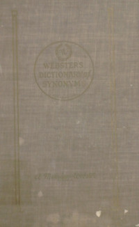 Webster's dictionary of synonyms