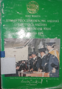 Buku wisuda lulusan program diploma sarjana dan pasca sarjana Universitas Gadjah Mada 18 agustus 1994