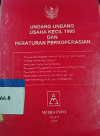 Undang-undang usaha kecil 1995 dan peraturan perkoprasian