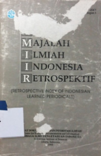 Indeks majalah ilmiah Indonesia retrospektif = index of Indonesian learned periodicals