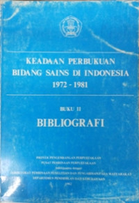 Keadaan perbukuan bidang sains di Indonesia 1972-1981