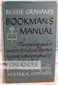 Bessie grahams bookman`s manual