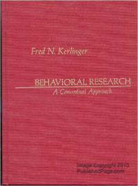 Behavioral research : a conceptual approach