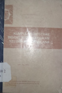 Kumpulan abstrak bidang kependudukan keluarga berencana