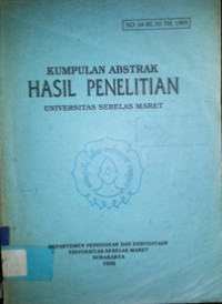 Kumpulan abstrak hasil penelitian Universitas 11 Maret