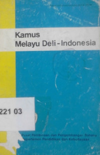 Kamus Melayu Deli - Indonesia