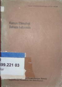 Kamus etimologi bahasa Indonesia