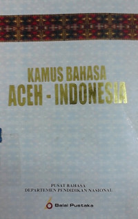 Kamus bahasa Aceh - Indonesia