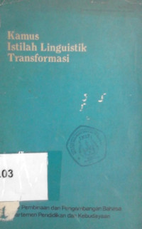 Kamus istilah linguistik transformasi