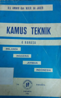 Kamus teknik 4 bahasa Belanda Inggris Jerman Indonesia