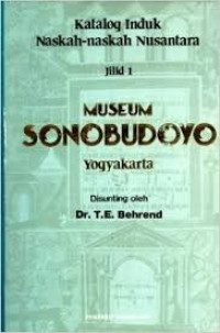 Image of Museum Sonobudoyo Yogyakarta : katalog induk naskah-naskah nusantara - julid 1