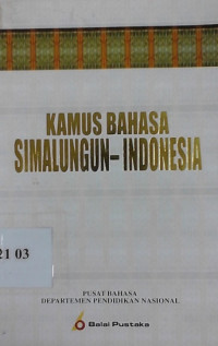 Kamus bahasa Simalungun - Indonesia