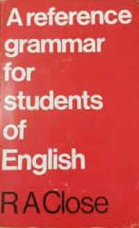 Image of A refecence grammar for students of english