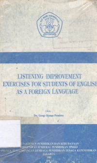 Listening improvement exercises for students of english as a foreign language