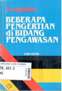 Beberapa Pengertian Di Bidang Pengawasan