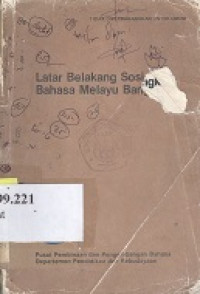 Latar belakang sosial bahasa Melayu Bangka