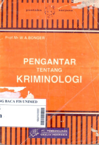 Pengantar tentang kriminologi