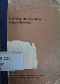 Morfologi dan sintaksis bahasa Simeulue