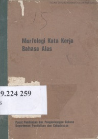 Sistem morfologi kata kerja bahasa Alas