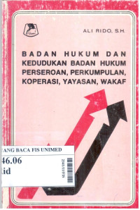 Badan hukum dan kedudukan badan hukum perseroan, perkumpulan, koperasi, yayasan, wakaf