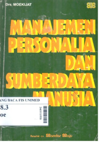 Manajemen personalia dan sumberdaya manusia