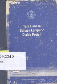 Tata bahasa : bahasa Lampung dialek pesisir