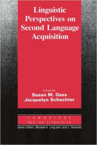 Linguistic perspectives on second language acquisition