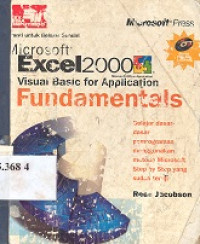 Microsoft excel 2000 visual basic for application fundamentals
