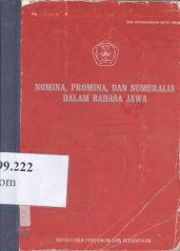 Nomina, promina, dan numeralia dalam bahasa Jawa