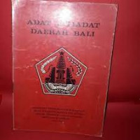 Adat istiadat daerah Bali