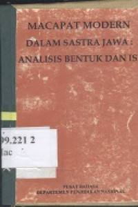Macapat modern dalam sastra Jawa : analasis bentuk dan isi