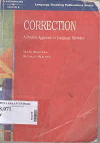 Correction : mistake management a positive approach for language teachers