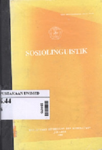 Sosiolinguistik = sociolinguistics