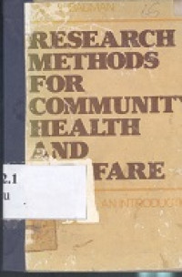 Research methods for community health and welfare