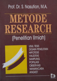 Metode research (penelitian ilmiah)