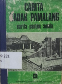 Carita badak pamalang : carita pantun sunda