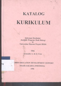 Katalog kurikulum : informasi kurikuler jurusan/program studi biologi di universitas sasaran proyek HEDS