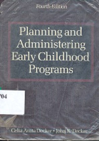 Planning and administering early childhood programs