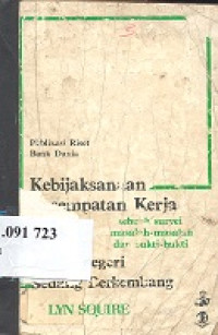 Kebijaksanaan kesempatan kerja di negeri-negeri sedang berkembang