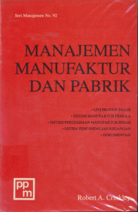 Manajemen manufaktur dan pabrik