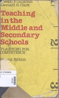 Teaching in the middle and secondary schools: planning for competence