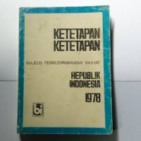 Ketetapan-ketetapan MPR RI tahun 1978