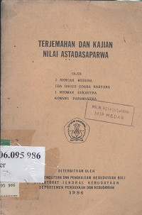 Terjemahan dan kajian nilai astadasaparwa