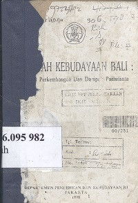 Sejarah kebudayaan bali : kajian perkembangan dan dampak parawisata