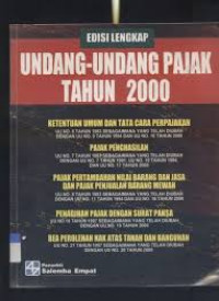 Undang-undang pajak tahun 2000