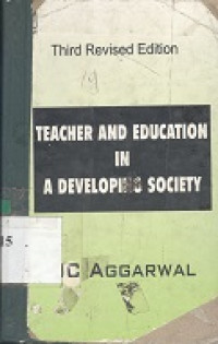 Teacher and education in a developing society